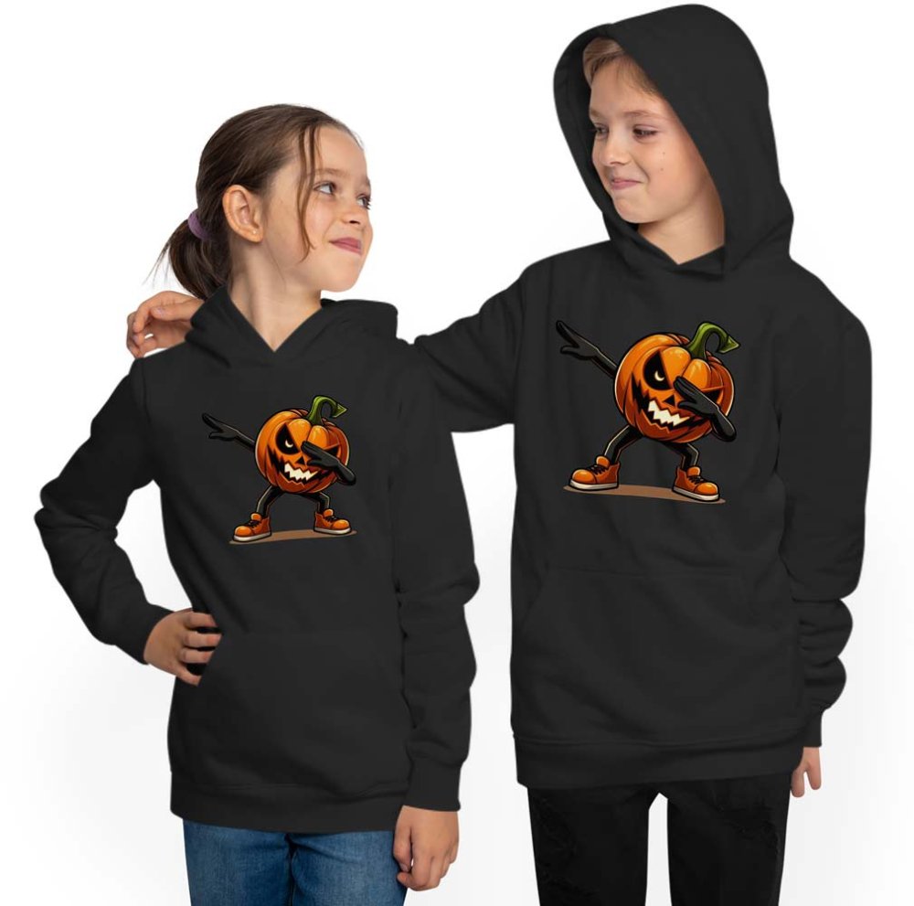Halloween Hoodie mit Dab tanzender Halloween Kürbis i624